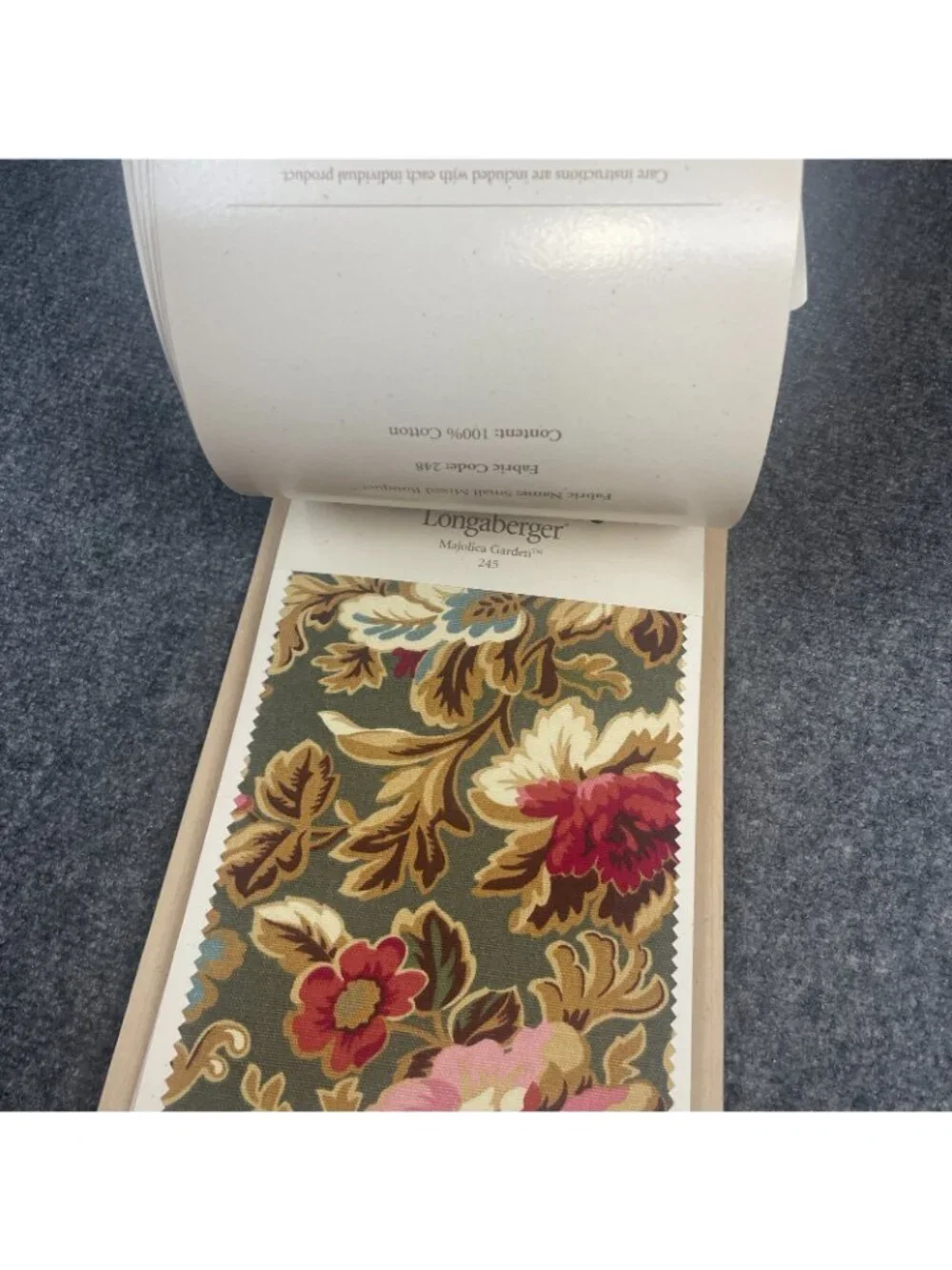 Longaberger Consultant Fabric Swatch Sample Binder Kit Woven Traditions Lot